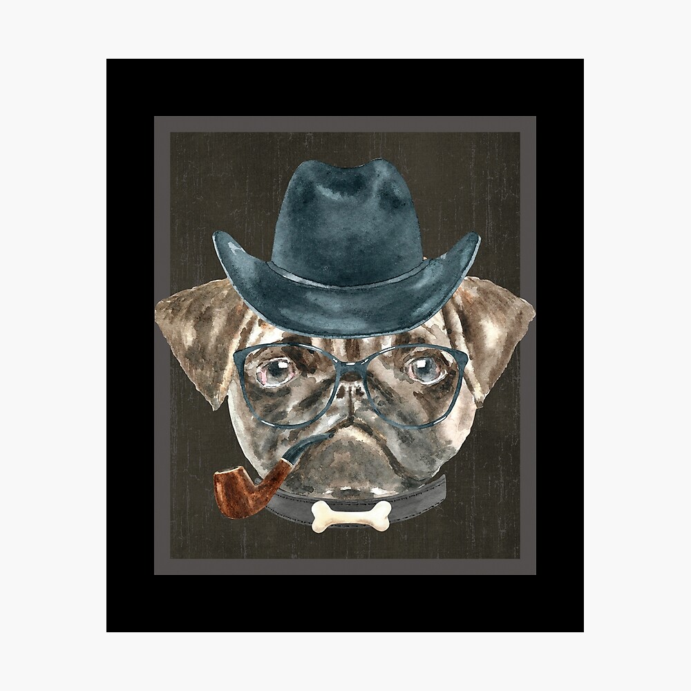 pugs cowboy hats