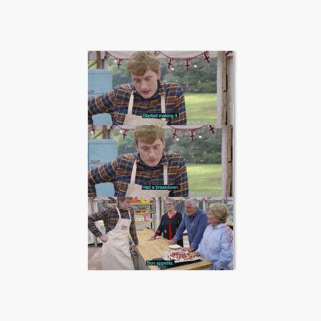 James Acaster Great British Bake Off Art Board Print