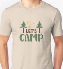 LET'S CAMP - POPULAR CAMPING, ADVENTURE DESIGN Unisex T-Shirt