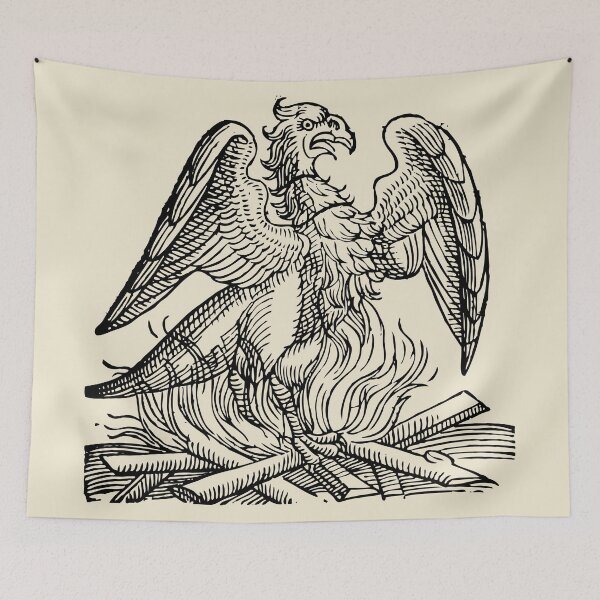 Item preview, Burning Eagle Antique Drawing | Old-Style Illustration designed and sold by freshlypeeled.