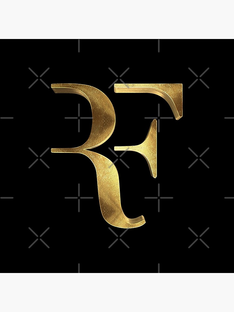 Roger Federer Ist Das Grosste Rf Symbol Gold Stofftasche Von Under Thetable Redbubble