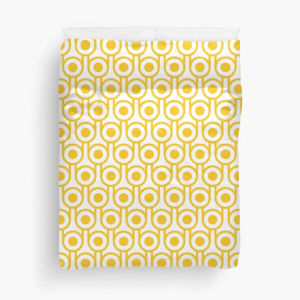 Scandi Midcentury Modern Retro Geometric Eggs Pattern Duvet Cover