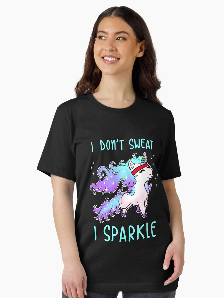 I Don't Sweat I Sparkle Unicorn Gym Workout Essential T-Shirt