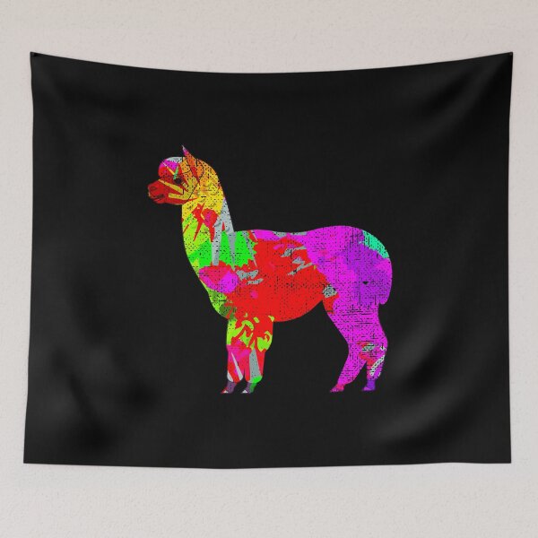 Item preview, Psychedelic alpaca distressed designed and sold by LarkDesigns.