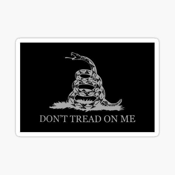 Gadsden Flag - Black and Gray Sticker