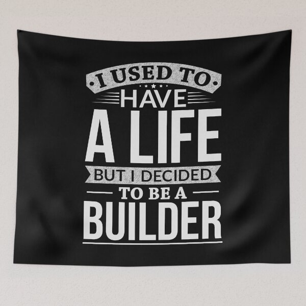 Item preview, Used To Have A Life But I Decided To Be A Builder Shirt designed and sold by Orange Pieces.