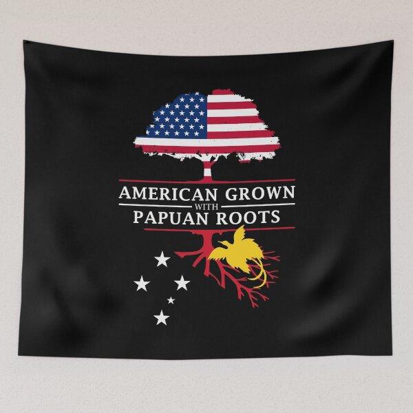 Item preview, American Grown with Papuan Roots   Papua New Guinea Design designed and sold by ockshirts.