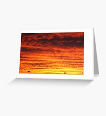 Orange Sky Greeting Card