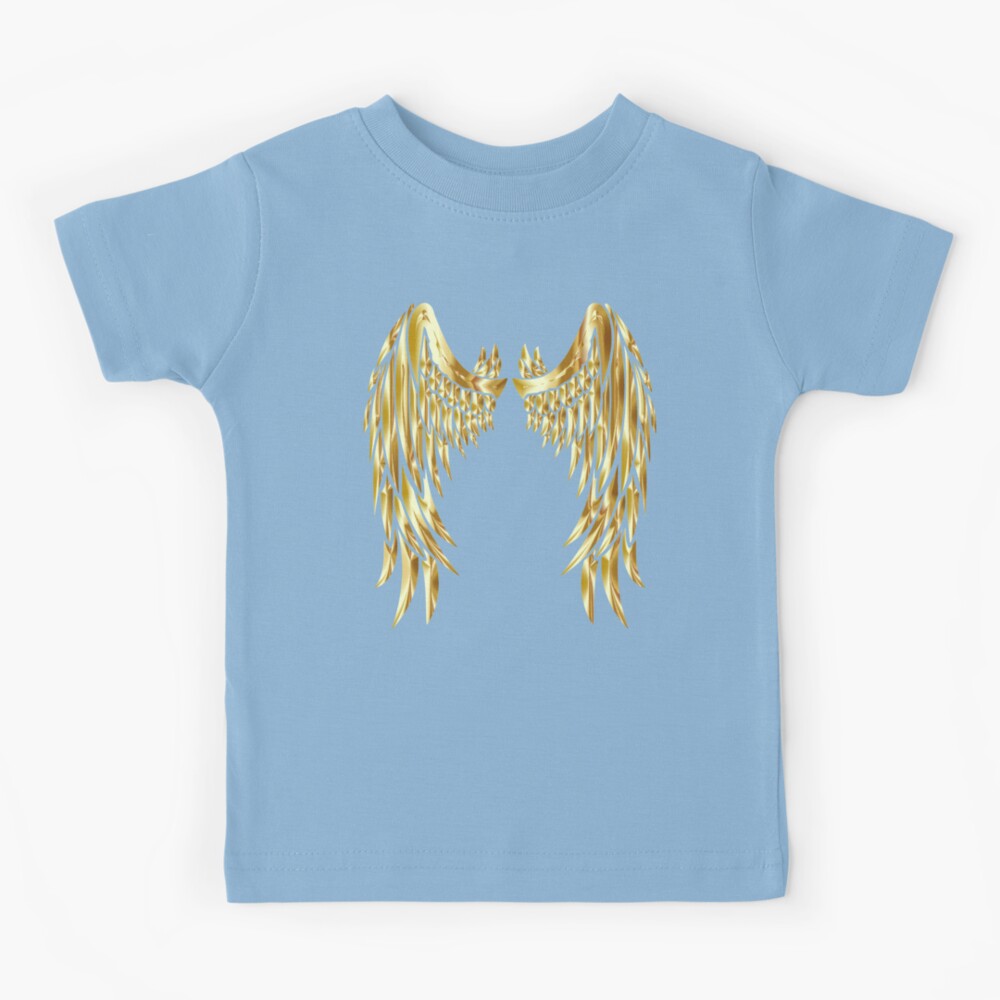 Gold Angel Wings Kids T-Shirt for Sale by Wannabe Art