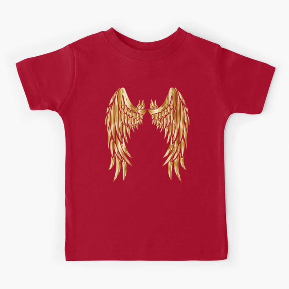 Gold Angel Wings Kids T-Shirt for Sale by Wannabe Art