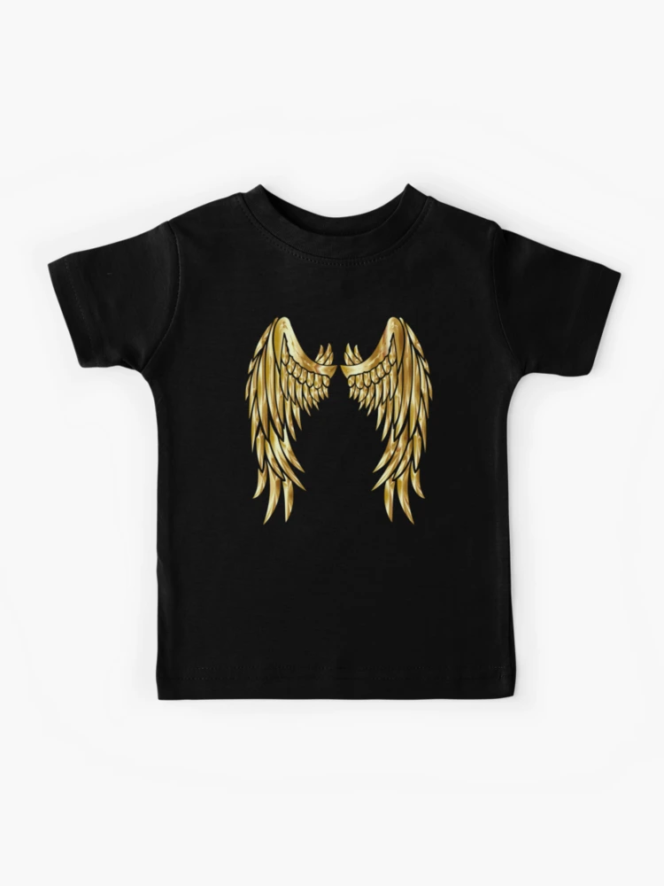 Gold Angel Wings Kids T-Shirt for Sale by Wannabe Art