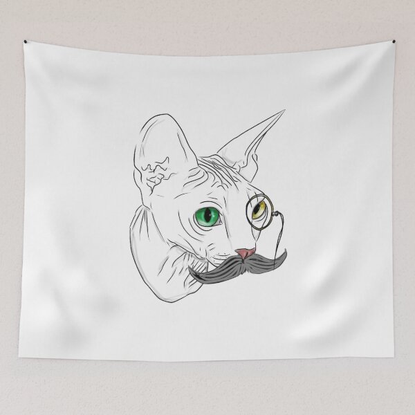 Item preview, Dapper Sphynx cat designed and sold by DoodleMoose.
