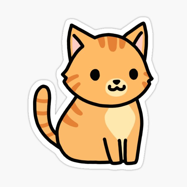 Orange Tabby Cat Sticker For Sale By Littlemandyart Redbubble 3727