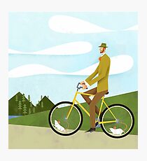 Tweed Cyclist on Mice Power Poster Photographic Print