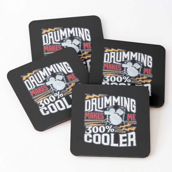 Item preview, Drumming Makes Me 300% Cooler Drum Design designed and sold by phoxydesign.