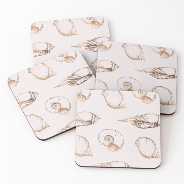 Item preview, Golden sea shells designed and sold by peggieprints.