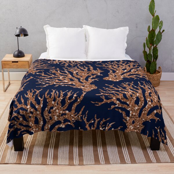 Item preview, French navy bronze coral designed and sold by peggieprints.