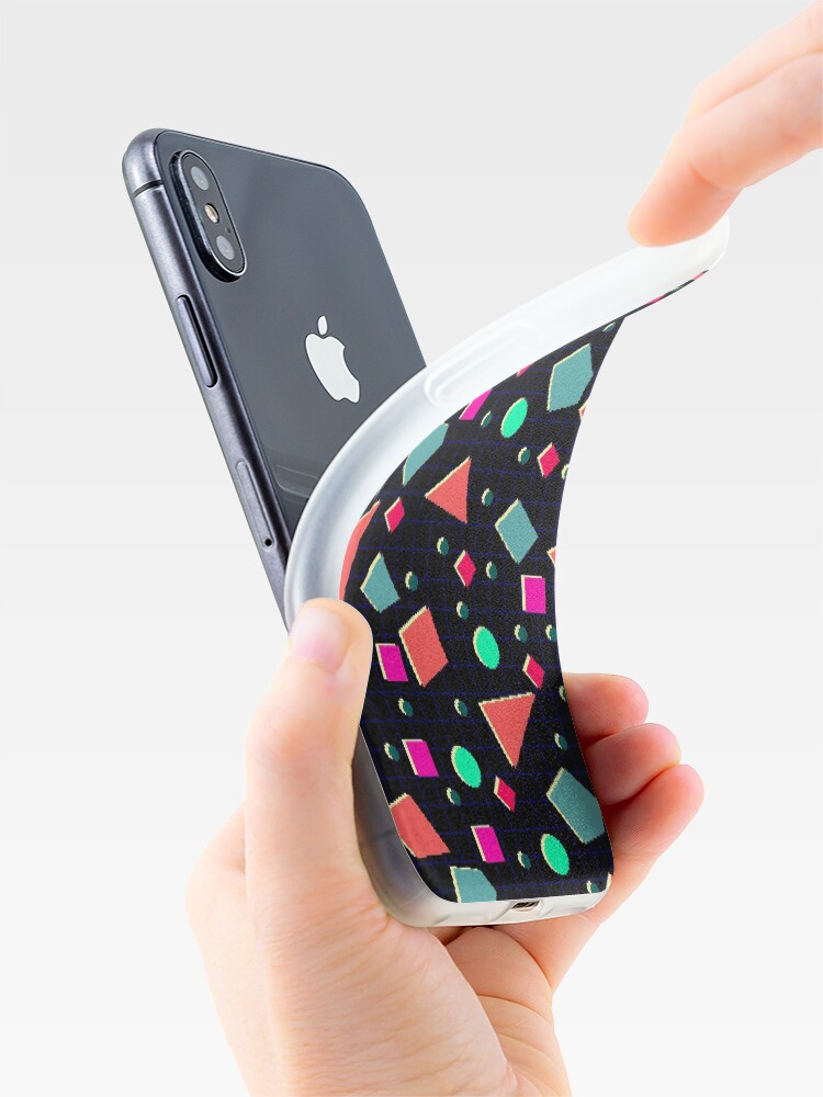 Alternate view of Neonretro Pixel Pattern iPhone Case & Cover