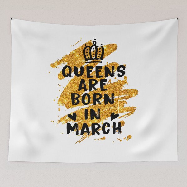 Item preview, Queens born in March T Shirt Birthday gift for women tee designed and sold by TeeBoo.