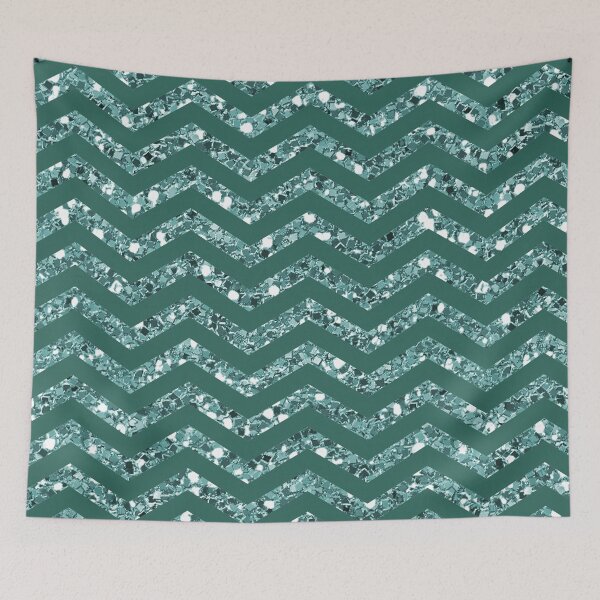 Item preview, Bright aqua blue glitter geo designed and sold by peggieprints.