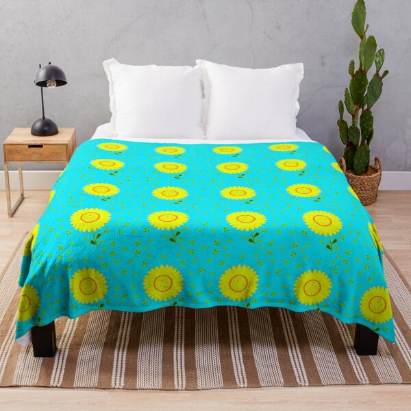 Item preview, Aqua Daisy! Fun, bright design - yellow daisies with aqua blue. designed and sold by innerspectrum.