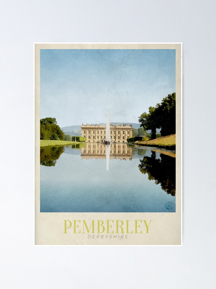 Thumbnail 1 of 3, Poster, Pemberley Travel Poster designed and sold by laureldesigns.