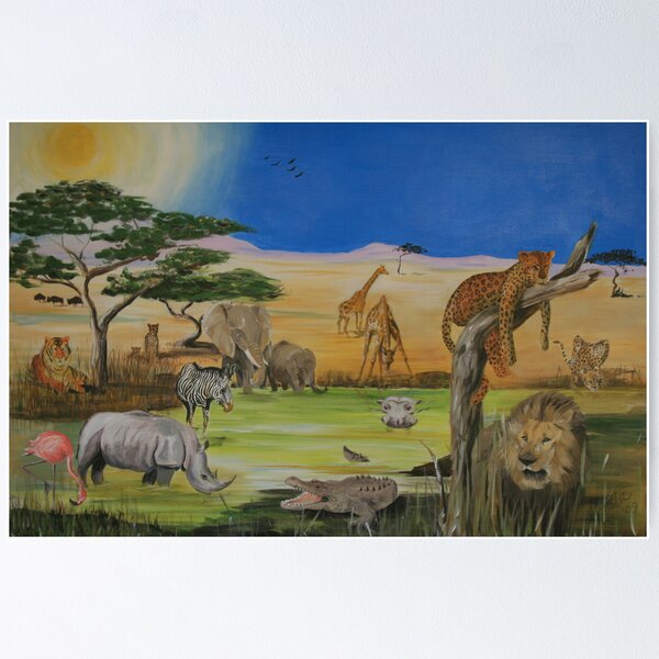 Item preview, safari landscape designed and sold by Almeta.