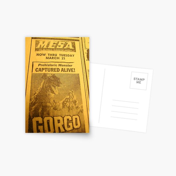 1961 Movie listing-GORGO Postcard