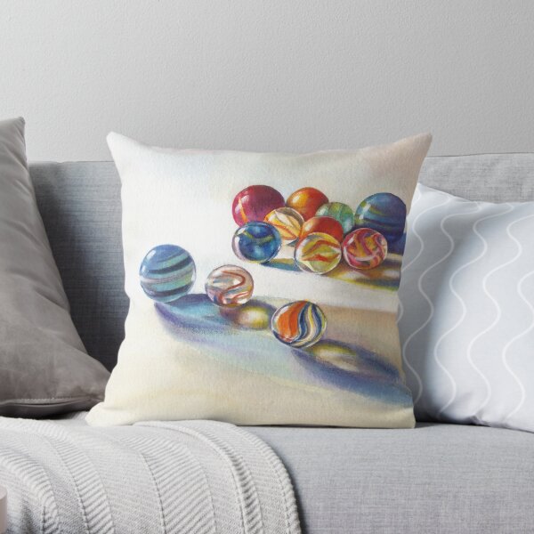 marbles Throw Pillow