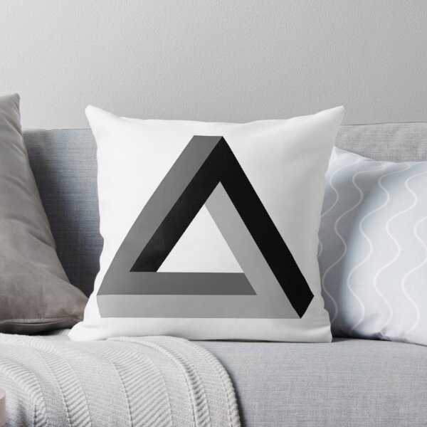 Triangle 3-d  Throw Pillow