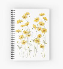 Yellow Cosmos Flowers Spiral Notebook