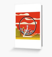Road Cycle Racing on Hamster Power Greeting Card