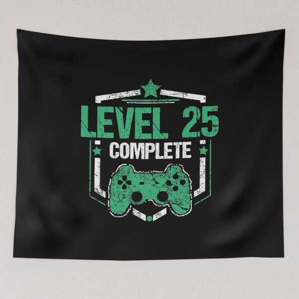 Item preview, Gamer Shirt Level 25 Complete Gaming Birthday Gift Tee designed and sold by haselshirt.