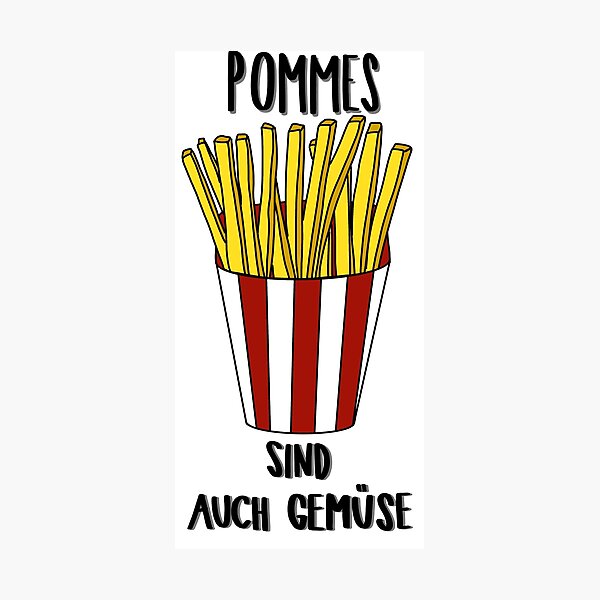 Aperçu de l'œuvre Les frites sont aussi des légumes créée et vendue par Zuckergusche.