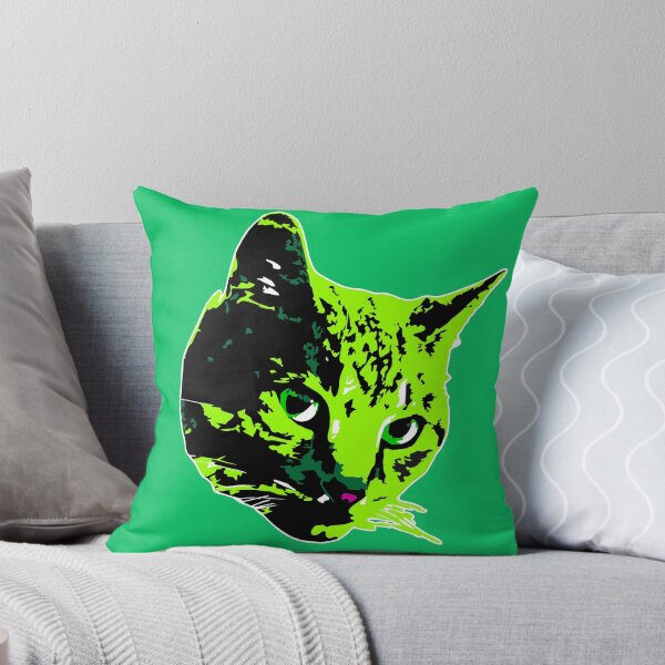 Item preview, Electric Green Tabby Face designed and sold by Blake Chamberlain.