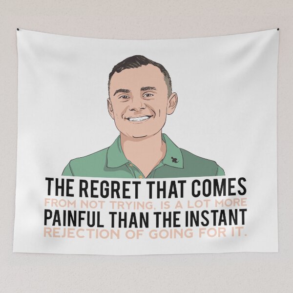 Item preview,  Gary Vaynerchuk / Gary Vee - Regrets from not trying - BLACK designed and sold by globalquotes.