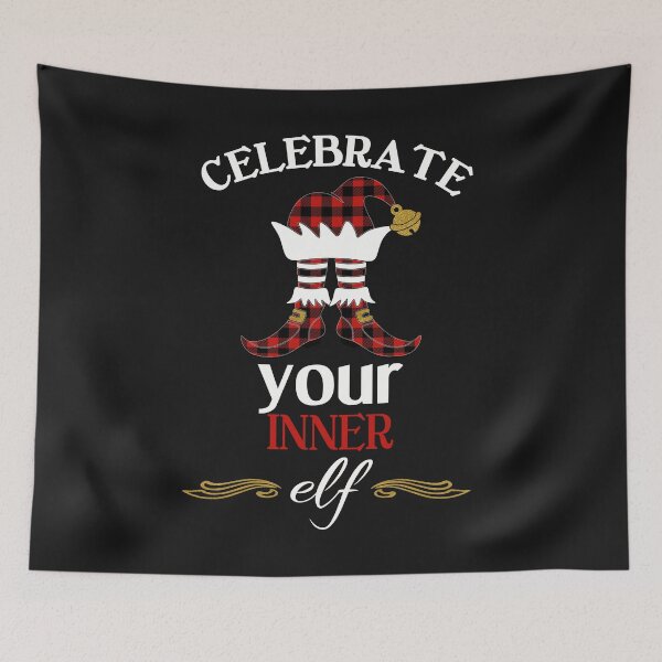 Item preview, Celebrate Your Inner Elf Funny & Cute Buffalo Plaid Christmas Gift For Women & Men designed and sold by Sapphire Star.