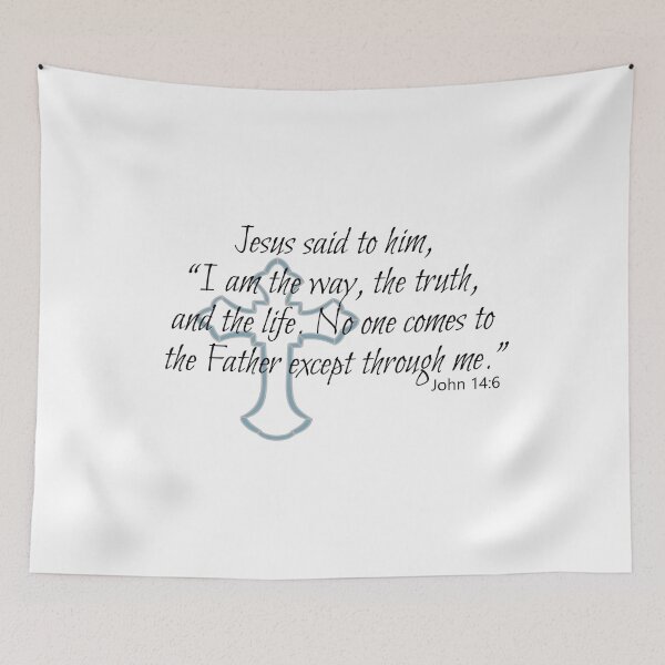 Item preview, Jesus Said I Am The Way The Truth The Life Christian Bible Verse John Design Cross Men Women.psd designed and sold by GabiBlaze.