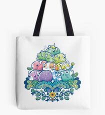 Blooming Piggy Pile Tote Bag
