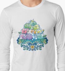 Blooming Piggy Pile Long Sleeve T-Shirt