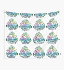 Blooming Piggy Pile Wall Tapestry