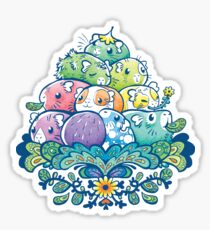 Blooming Piggy Pile Sticker