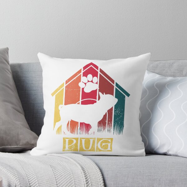 Item preview, Retro Distressed Vintage Pug Design for Dog Lovers designed and sold by Theodore Cory.