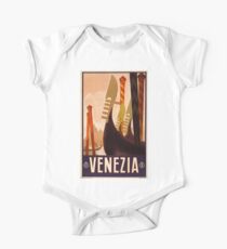 Vintage Venedig Venezia Italien Poster, Italien Artwork, Drucke, Poster, T-Shirts Baby Body Kurzarm