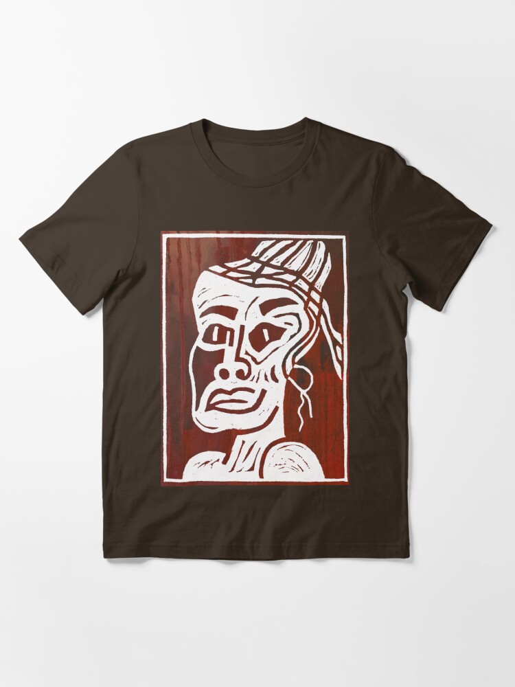 Alternate view of African Linocut Red Essential T-Shirt