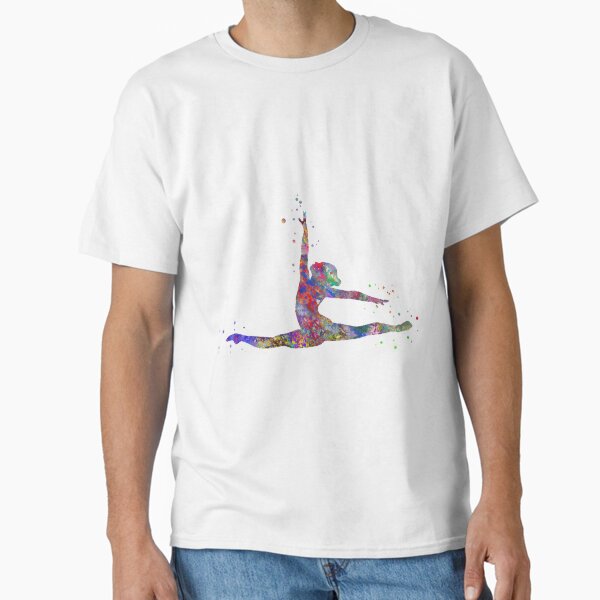 Gymnastics girl, watercolor gymnastics, teen gift Classic T-Shirt