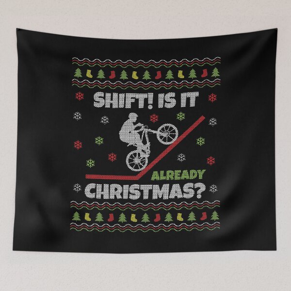 Item preview, Ugly Christmas Mountain Bike, Biker - SHIFT pun designed and sold by EstelleStar.