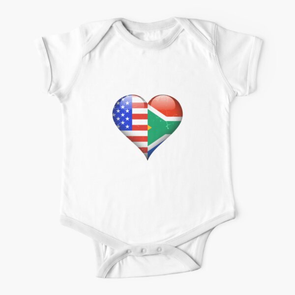 Newborn Kids Bodysuits USA Georgia Flag Heart Baby Clothes