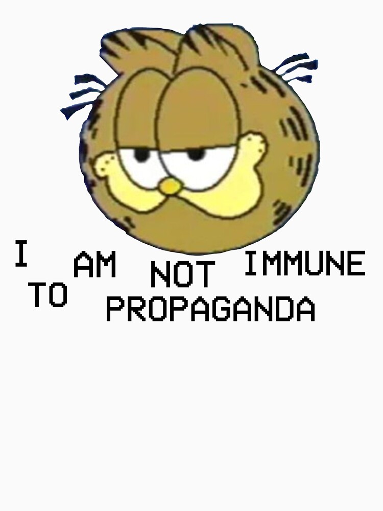 "I am not immune to propaganda" Racerback Tank Top by funtys Redbubble