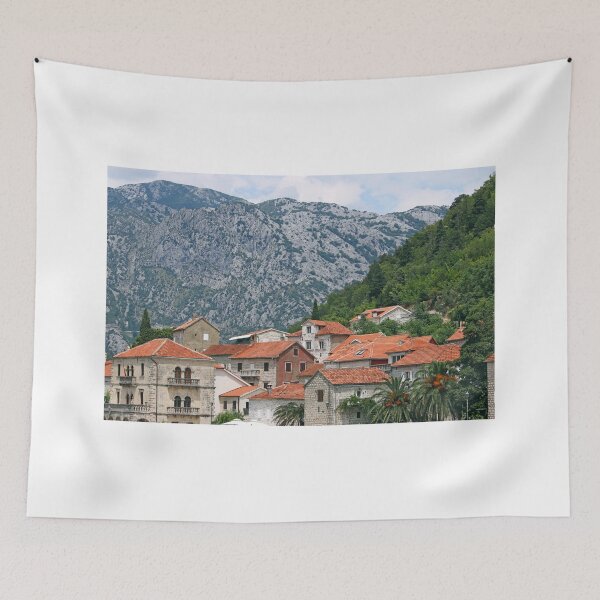 Item preview, old stone houses Perast town Montenegro designed and sold by goceris.